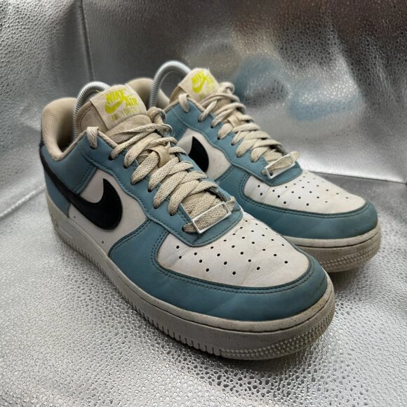 Size 9 Nike Air Force 1 White‎ Aquarius Blue Womens Sneaker Shoes HJ9571-400 main image 11